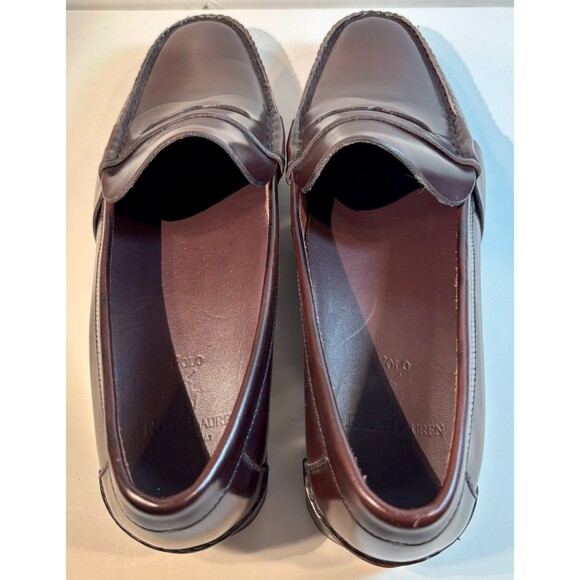 Polo Ralph Lauren Cordovan Leather Alston Penny Loafers Men’s 13D New w/out Box - Picture 4 of 9
